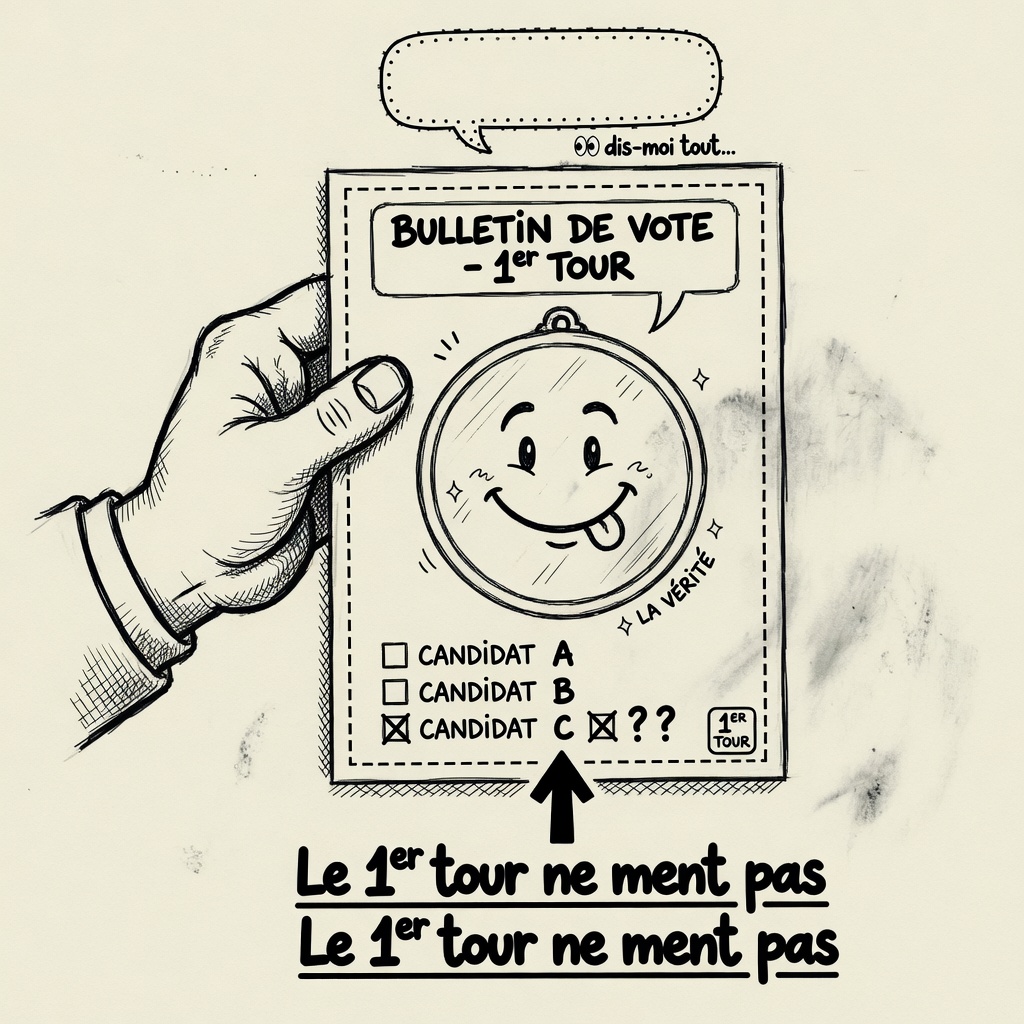 Croquis mème : Le 1er tour ne ment pas